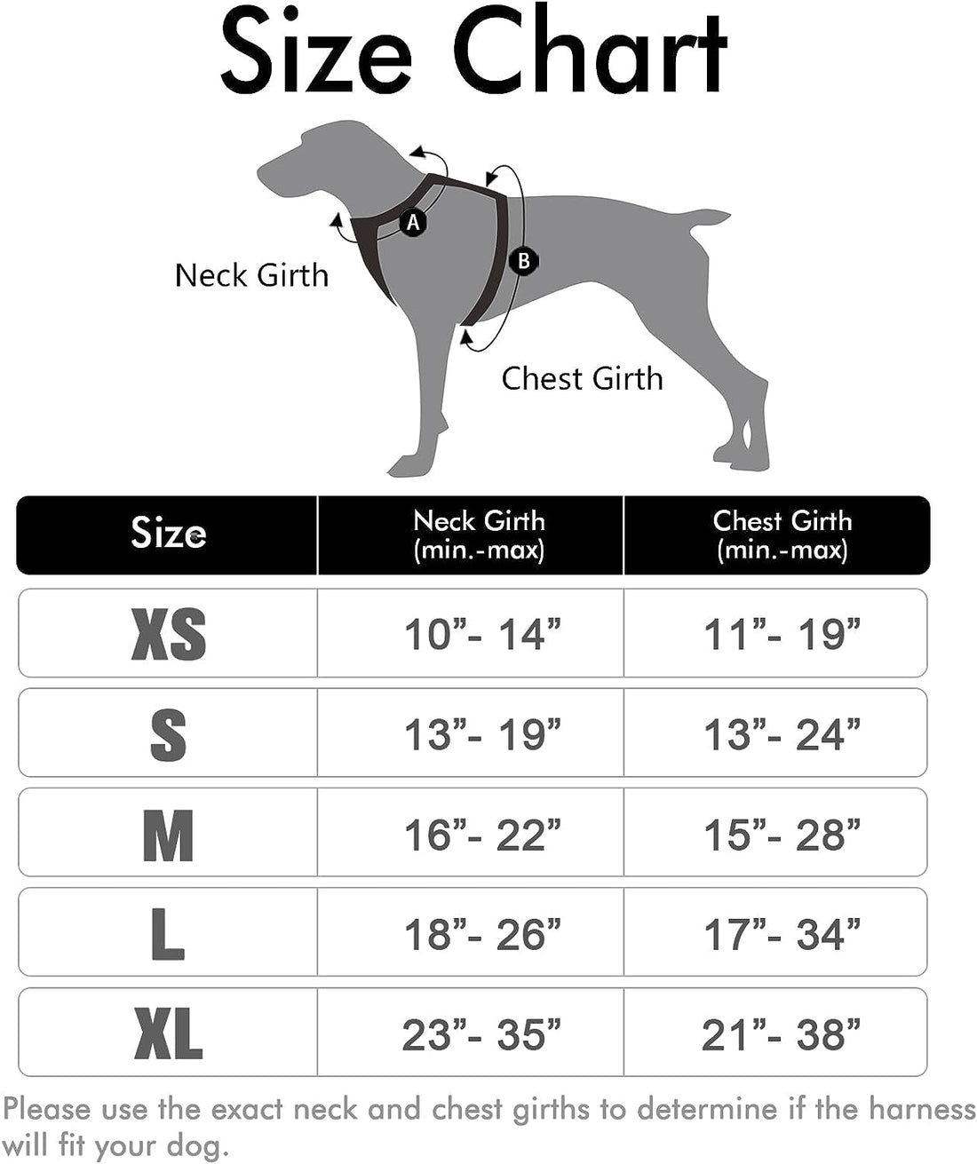 Dog Harness, No-Pull Pet Harness with 2 Leash Clips, Adjustable Soft Padded Dog Vest, Reflective No-Choke Pet Oxford Vest with Easy Control Handle for Large Dogs, Black, L
