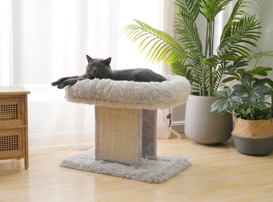 18.5&quot; Cat Tree with Scratching Post and Mouse Toy