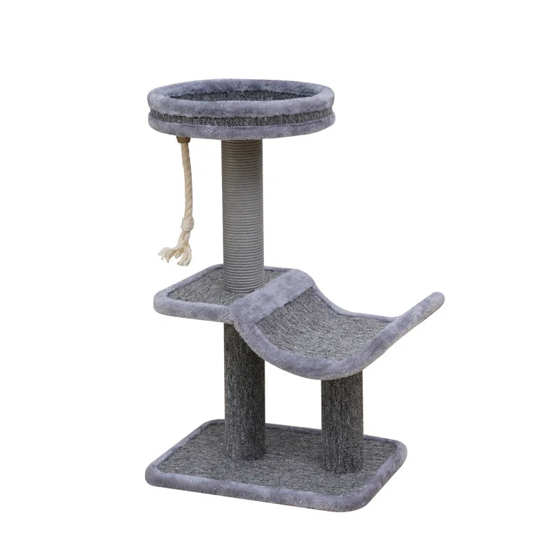 27&quot; Cat Tree with Cradle and Scratching Post