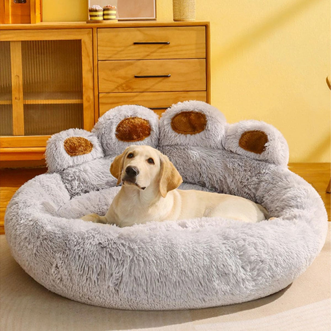 Fluffy Dog Bed Plush Kennel Accessories Pet Products Large Dogs Beds Bedding Sofa Basket Small Mat Cats Big Cushion Puppy Pets