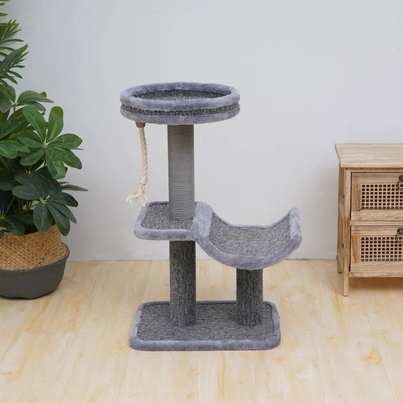 27&quot; Cat Tree with Cradle and Scratching Post
