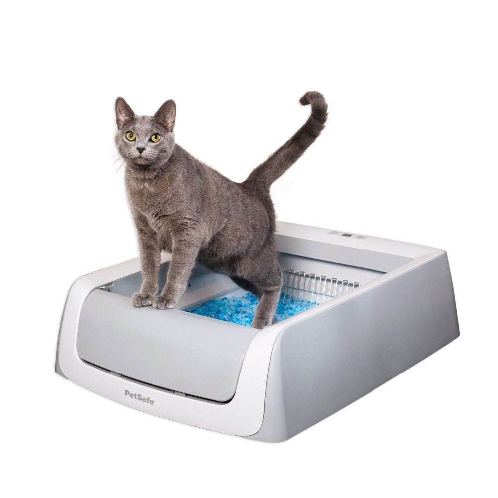 Scoopfree Crystal Pro Self-Cleaning Cat Litter Box, Automatic, Unbeatable Odor Control, Gray